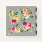grijze bloemrecept koekje Spiral notebook Notitieboek (Achterkant)