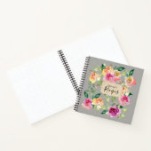 grijze bloemrecept koekje Spiral notebook Notitieboek (Binnen)