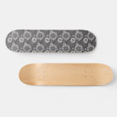grijze bloemskateboard persoonlijk skateboard (Horizontaal)