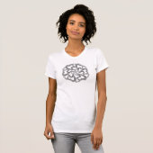 Grijze bloesem harten T-shirt (Voorkant volledig)