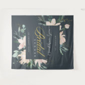 GRIJZE BLOZEND FLORALE WATERVERF BRUIDSSHOWER WELK WANDKLEED (Voorkant (horizontaal))