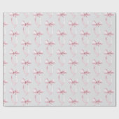 Grijze Blush Roze Lintjes Cadeaupapier (Vlak)