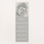 Grijze Boeddha Portret Radiate Boundless Love Yogamat (Voorkant)