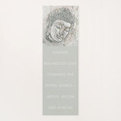 Grijze Boeddha Portret Radiate Boundless Love Yogamat (Achterkant)