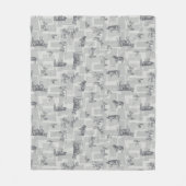 Grijze boerderij fleece deken (Voorkant)