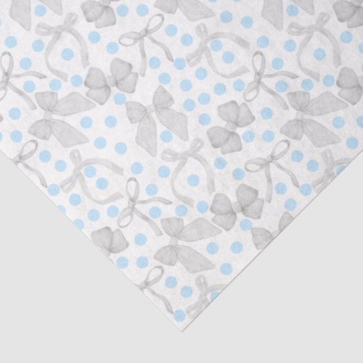 Grijze Bogen & Blauwe Stippen Weefselpapier Tissuepapier (Detail)