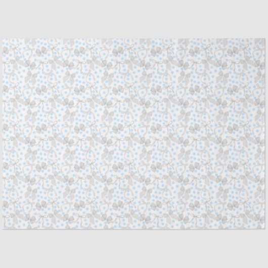 Grijze Bogen & Blauwe Stippen Weefselpapier Tissuepapier (Voorkant)