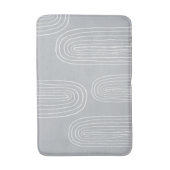 Grijze Boho Mid Century Chic Rainbow Badmat (Voorkant Verticaal)