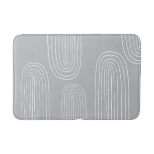 Grijze Boho Mid Century Chic Regenboog Badmat