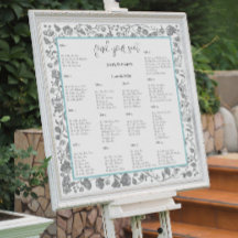 Grijze Boho Wildflower Bloemen Blauwe Grenzen