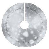 Grijze Bokeh Bubble Lights Glamour Vrolijk Kerstfe Kerstboom Rok (Voorkant)