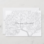 Grijze bomen bruiloften Aangepaste uitnodigingen (Achterkant)