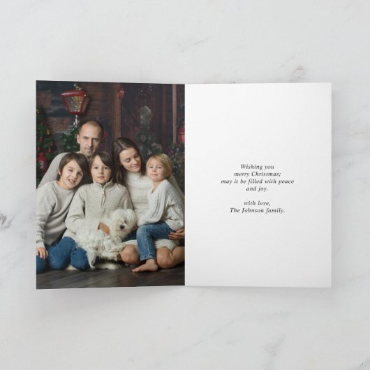 Grijze boog Groene Kerstboom Vakantie Kaart (Binnen)