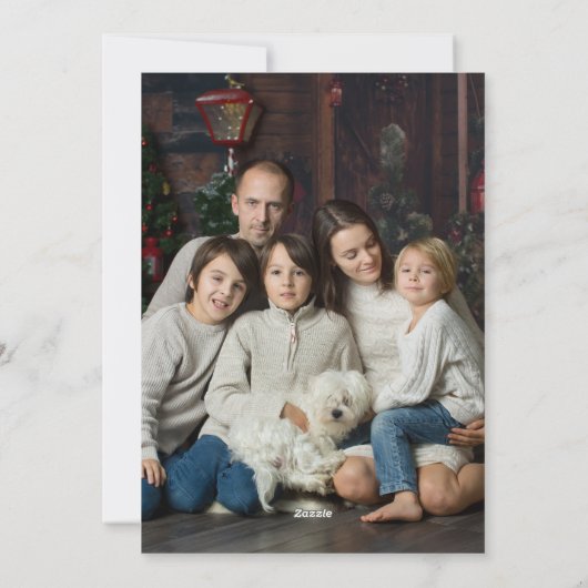 Grijze boog Groene Wilde Bos Kerstbomen Feestdagenkaart (Achterkant)