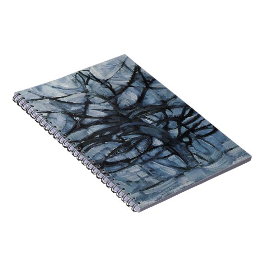 Grijze boom op Piet Mondrian Notitieboek (Rechterzijde)