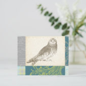 Grijze boomgaard op Patroonachtergrond Briefkaart (Staand voorkant)