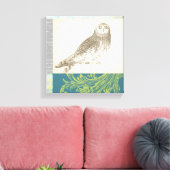 Grijze boomgaard op Patroonachtergrond Canvas Afdruk (Insitu (Woonkamer))