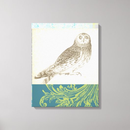 Grijze boomgaard op Patroonachtergrond Canvas Afdruk (Voorkant)