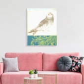 Grijze boomgaard op Patroonachtergrond Canvas Afdruk (Insitu (Woonkamer))