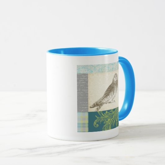 Grijze boomgaard op Patroonachtergrond Mok (Voorkant rechts)