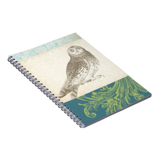 Grijze boomgaard op Patroonachtergrond Notitieboek (Rechterzijde)