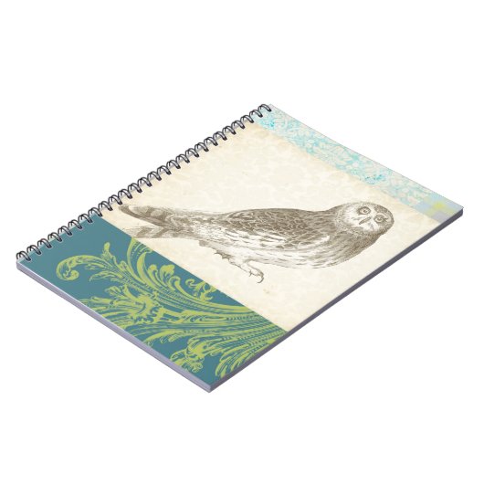 Grijze boomgaard op Patroonachtergrond Notitieboek (Linkerzijde)