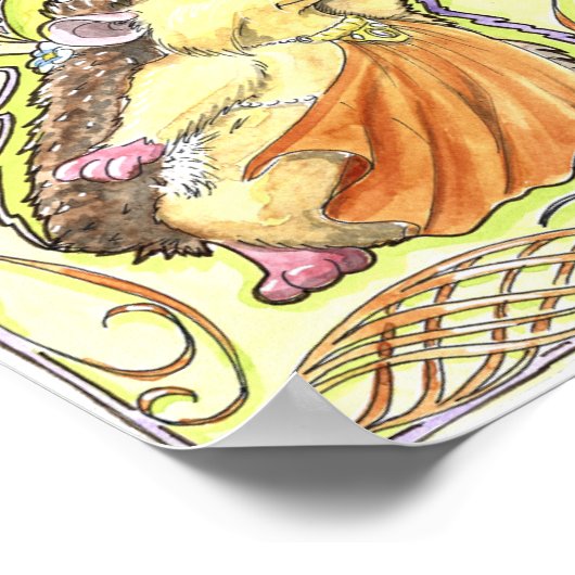 Grijze boomgors poster (Hoek)