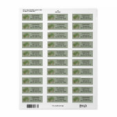 Grijze Boomkikker Retouradreslabels Etiket (Full Sheet)