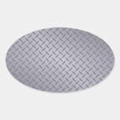 Grijze Bord Ovale Sticker (Voorkant)