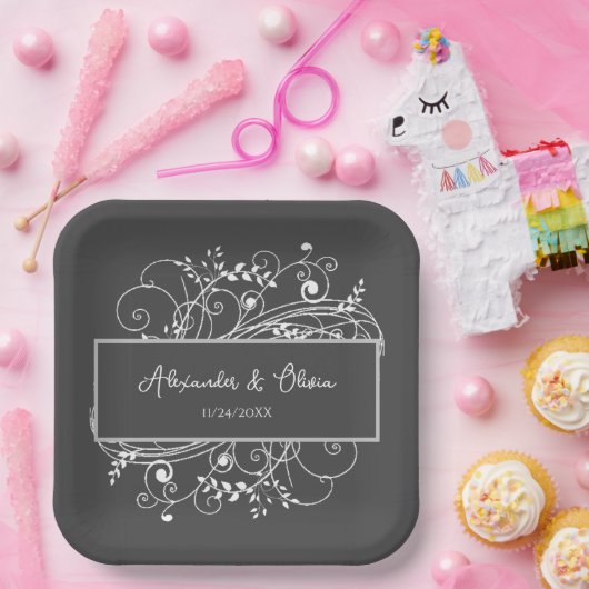 Grijze Borden voor Vlaams Weddenschap Papieren Bordje (Feest)