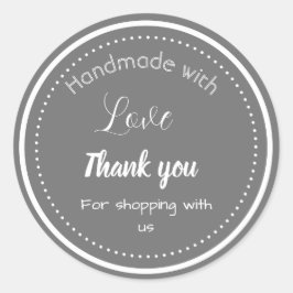 Grijze border design business stickers