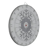 Grijze bos Scandinavische patronen Dartbord (Voorkant Links)