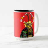 Grijze bosbes tweekleurige koffiemok (Voorkant rechts)