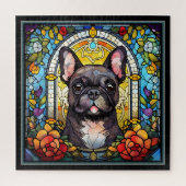 Grijze Boston Terrier-puzzel Legpuzzel (Verticaal)