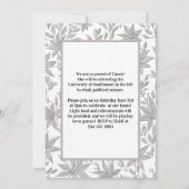 Grijze botanische foto Afstuderen aankondiging (Achterkant)