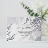 Grijze Botanische Sympathie Dankjewel Kaart (Staand voorkant)