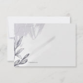 Grijze Botanische Sympathie Dankjewel Kaart (Achterkant)