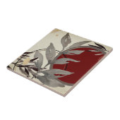 Grijze Bourgogne en Abstracte Waterverf van Cream  Tegeltje (Zijkant)