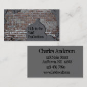 Grijze Brick Wall Visitekaartje (Voorkant / Achterkant)