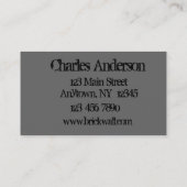 Grijze Brick Wall Visitekaartje (Achterkant)
