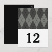 Grijze Briefkaart voor tabelnummer Argyle (Voorkant / Achterkant)