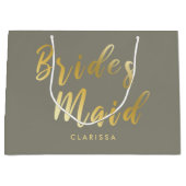 Grijze bruidsbruid groot cadeauzakje (Voorkant)