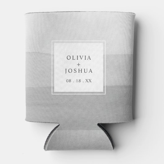 Grijze bruiloft blikjeskoeler (Voorkant)