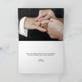 Grijze bruiloft Handlettering Aangepaste foto's Kaart (Binnen)