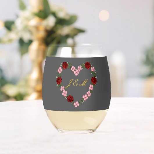 grijze bruiloft wijnglas zonder voet (Insitu (Huwelijk))