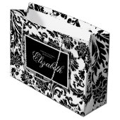 Grijze bruine bruine bridesmaïde groot cadeauzakje (Voorkant Gekanteld)