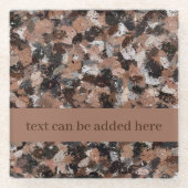 Grijze, bruine en zwarte Spletters Glazen Onderzetter (Voorkant)