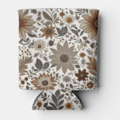 Grijze bruine esdoorn verlaat herfstbruiloft blikjeskoeler (Voorkant)