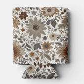 Grijze bruine esdoorn verlaat herfstbruiloft blikjeskoeler (Achterkant)