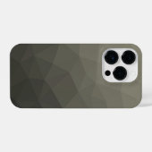 Grijze bruine legergradiënt geometrische maas iPhone hoesje (Achterkant horizontaal)
